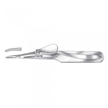 Arruga Micro Needle Holder Curved - With Lock Stainless Steel, 13.5 cm - 5 1/4"